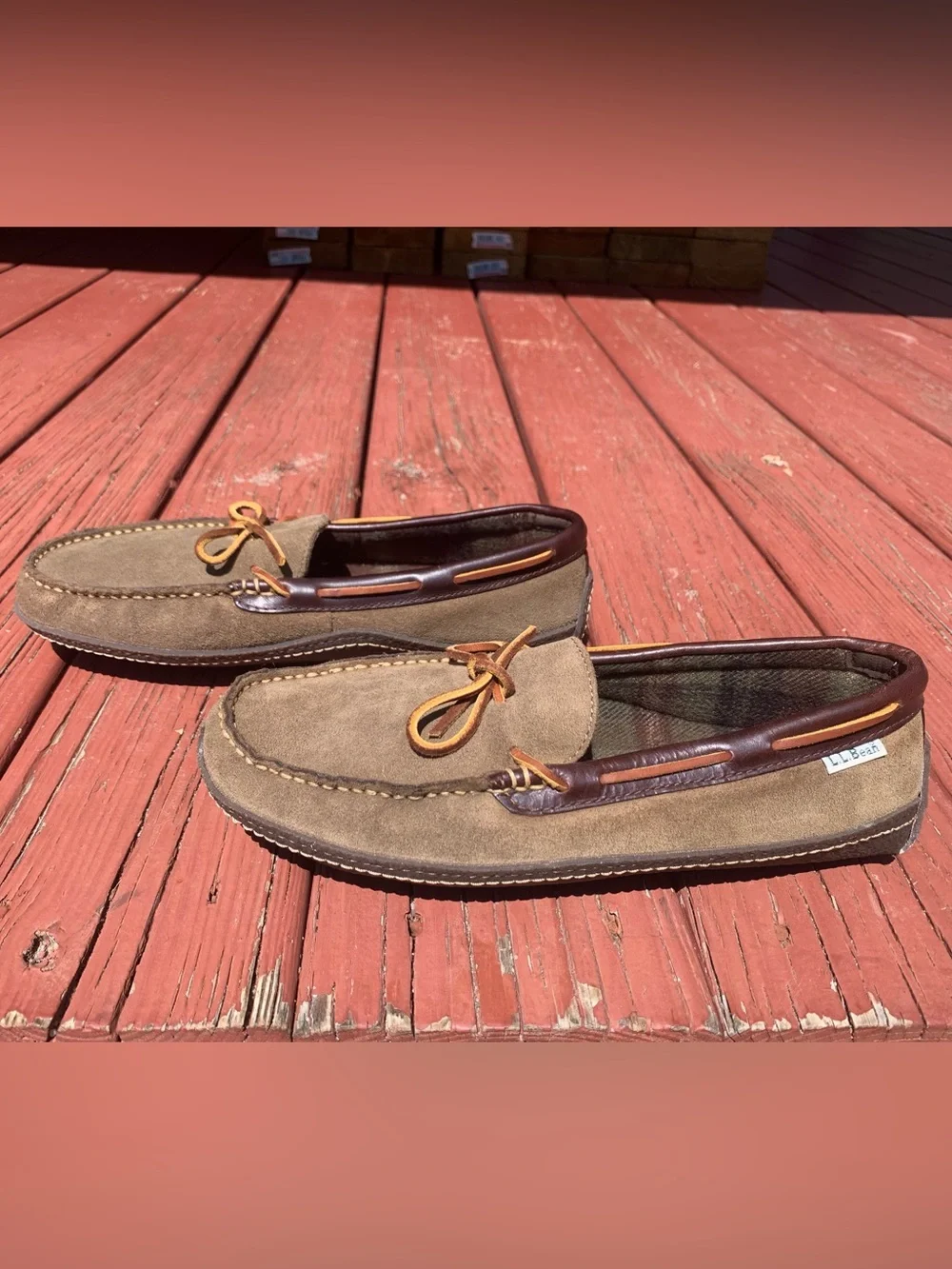 Men’s L.L. Bean Handsewn Slippers, Flannel Lined